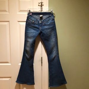 True Religion bell bottom jeans.